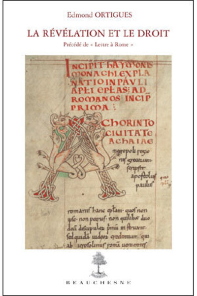 Image de LA REVELATION ET LE DROIT - PRECEDE DE "LETTRE A ROME"