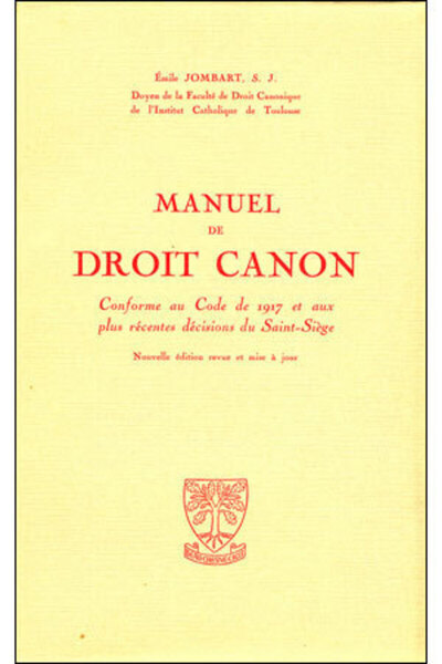 Picture of MANUEL DE DROIT CANON