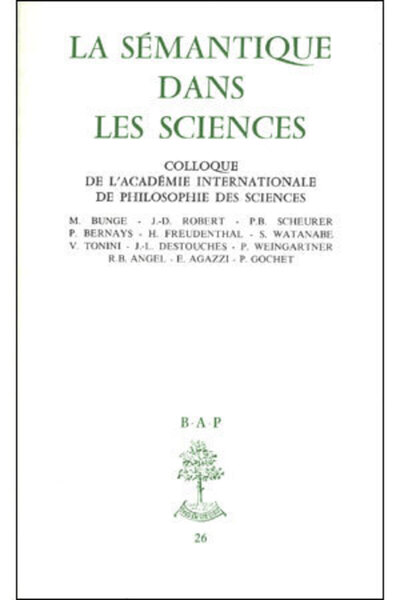 Picture of BAP N26 - LA SEMANTIQUE DANS LES SCIENCES
