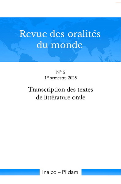 Picture of Revue des oralités du monde N° 5