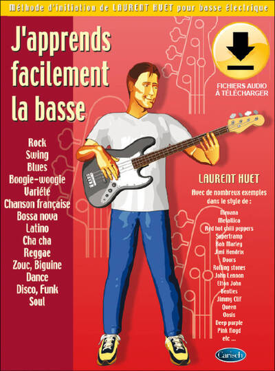Picture of LAURENT HUET : J'APPRENDS FACILEMENT LA BASSE - RECUEIL + ENREGISTREMENT(S) EN LIGNE