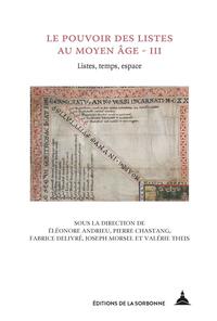 Picture of Le pouvoir des listes au Moyen Âge - III