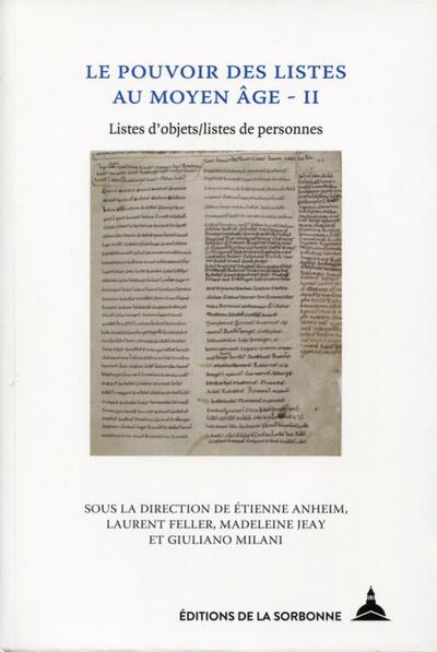 Picture of Le pouvoir des listes au Moyen Age - II