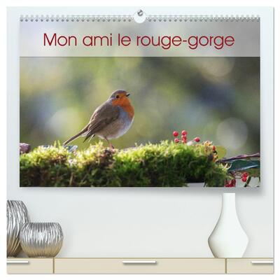 Picture of Mon ami le rouge-gorge (Calendrier mural haut de gamme 2027 DIN A2 vertical), CALVENDO calendrier mensuel