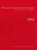 Image de Publications mathématiques de Besançon, 2013