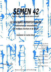 Picture of SEMEN, N  42/2016. LE DISCOURS HYPERTEXTUALISE. PROBLEMATIQUE DE RENO