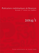 Image de Publications mathématiques de Besançon, 2014/1