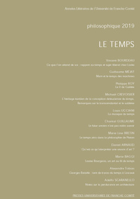 Image de PHILOSOPHIQUE 2019. LE TEMPS