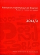 Image de Publications mathématiques de Besançon, 2012/2