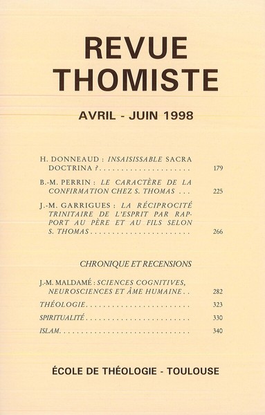 Image de Revue thomiste - N°2/1998