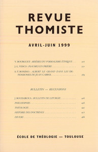 Image de Revue thomiste - N°2/1999