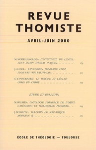 Image de Revue thomiste - N°2/2000