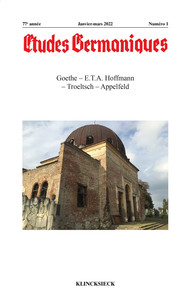 Picture of Études germaniques - N°1/2022