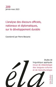 Image de Études de linguistique appliquée - n°1/2023