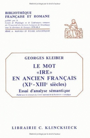 Picture of Le Mot « ire » en ancien français (XIe-XIIIe siècles)
