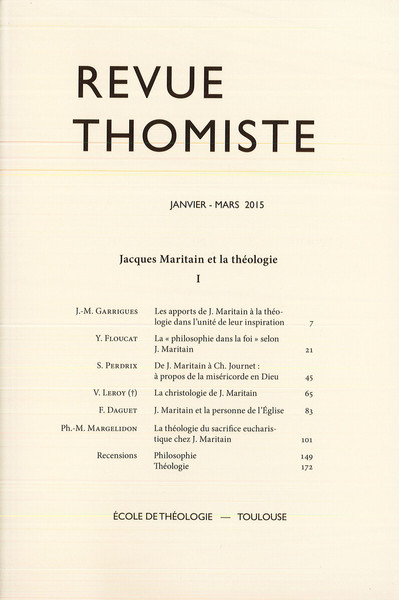 Picture of Revue thomiste - N°1/2015