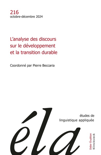 Picture of Etudes de linguistique appliquée - n°4-2024