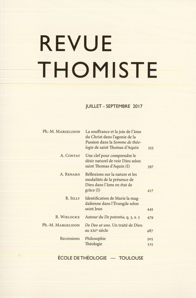 Image de Revue thomiste - N°3/2017