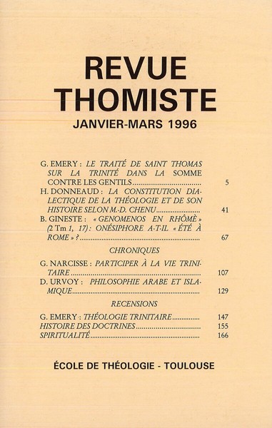 Image de Revue thomiste - N°1/1996