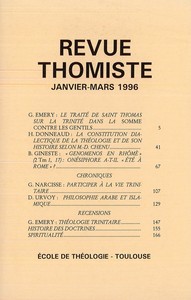 Image de Revue thomiste - N°1/1996