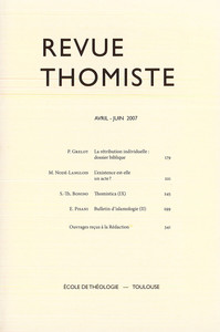 Image de Revue thomiste - N°2/2007