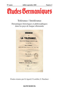 Image de Études germaniques - N°3/2020