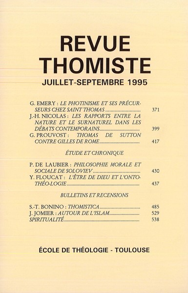 Image de Revue thomiste - N°3/1995