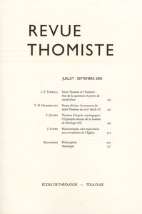 Image de Revue thomiste - N°3/2005