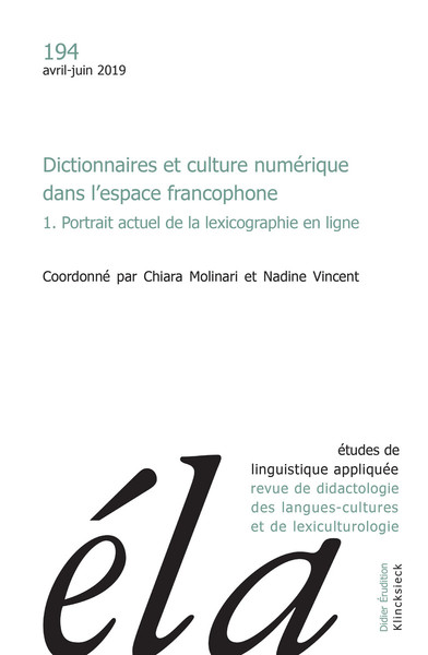 Picture of Études de linguistique appliquée - N°2/2019
