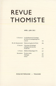 Image de Revue thomiste - N°2/2012