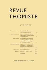 Image de Revue thomiste - N°1/2023
