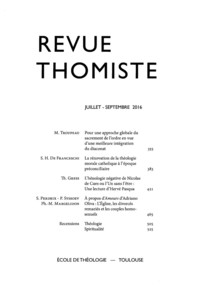 Image de Revue thomiste - N°3/2016