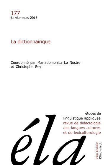 Picture of Études de linguistique appliquée - N°1/2015