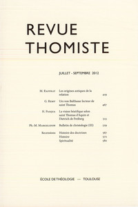 Image de Revue thomiste - N°3/2012