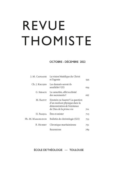 Image de Revue thomiste - N°4/2022