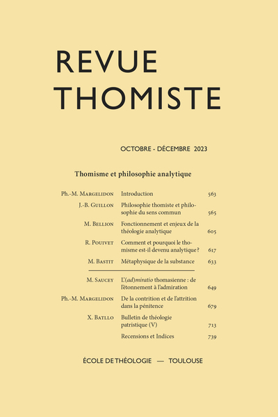 Image de Revue thomiste - N°4/2023