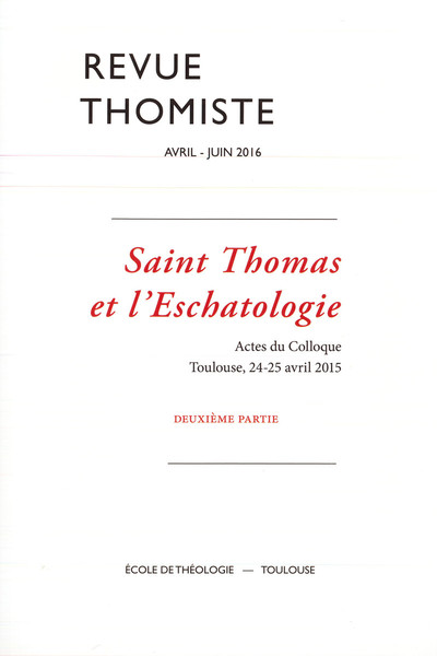 Image de Revue thomiste - N°2/2016