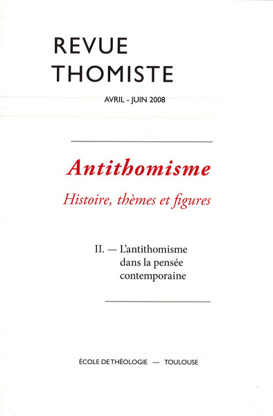 Image de Revue thomiste - N°2/2008