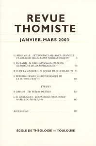 Image de Revue thomiste - N°1/2003