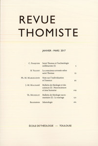 Image de Revue thomiste - N°1/2017