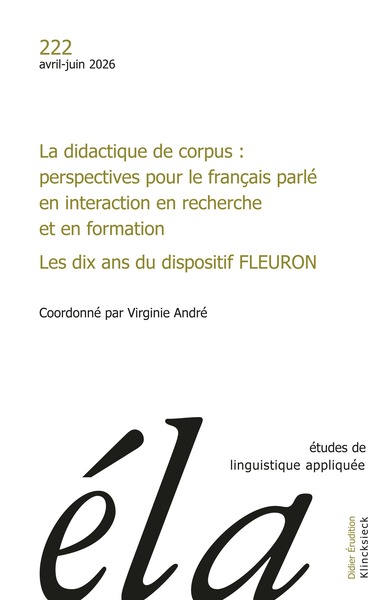 Image de Études de linguistique appliquée - n°2-2026