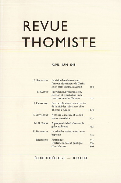 Image de Revue thomiste - N°2/2018