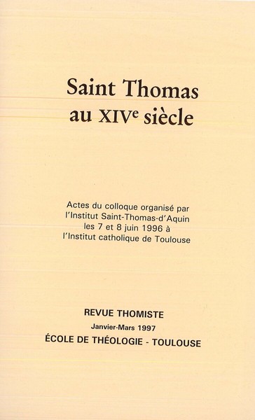 Image de Revue thomiste - N°1/1997