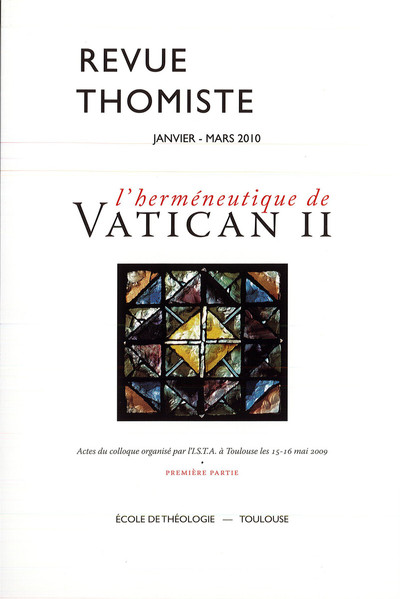 Image de Revue thomiste - N°1/2010