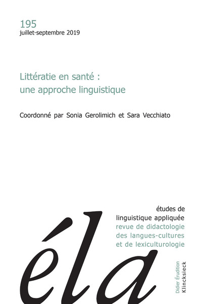 Picture of Études de linguistique appliquée - N°3/2019