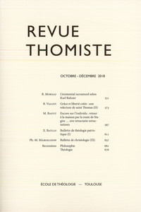 Image de Revue thomiste - N°4/2018