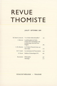 Image de Revue thomiste - N°3/2009