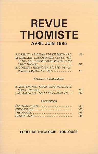 Image de Revue thomiste - N°2/1995