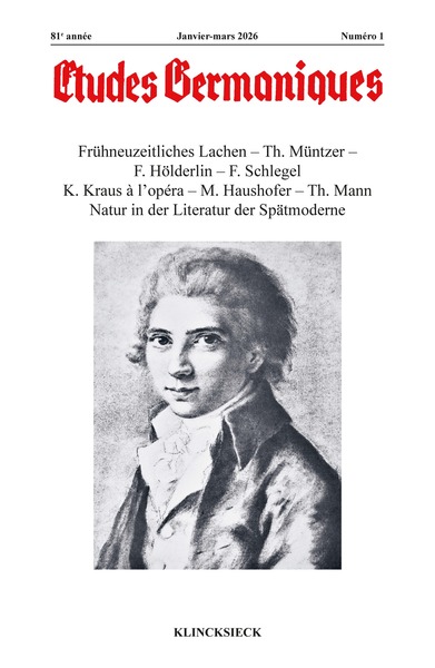 Picture of Études germaniques - N°1-2026