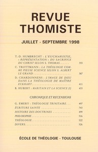 Image de Revue thomiste - N°3/1998